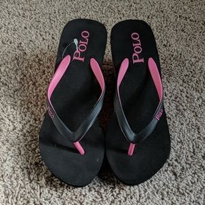 Wedge flip flops